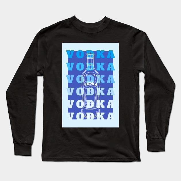 Vodka Long Sleeve T-Shirt by stickersbyjori